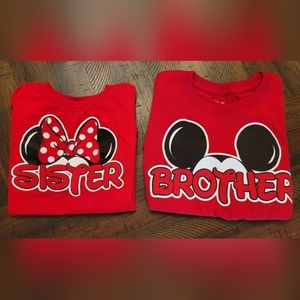 DISNEY matching set brother and sister t-shirts